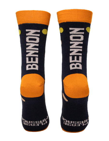 BENNONKY Blue/Orange Socks