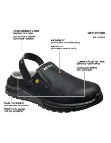 BLACK OB ESD Slipper