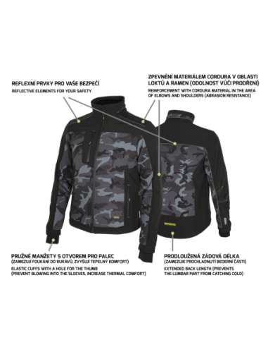 CAMOS Jacket black/grey