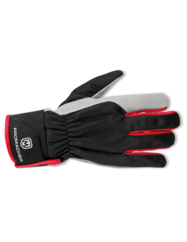 CARPOS VELCRO Gloves grey/red (12 pcs)