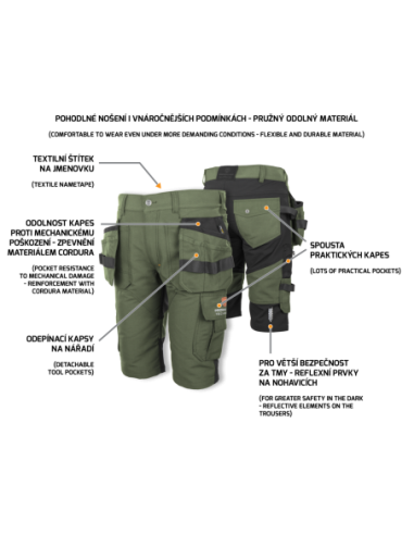 EREBOS Shorts green/black