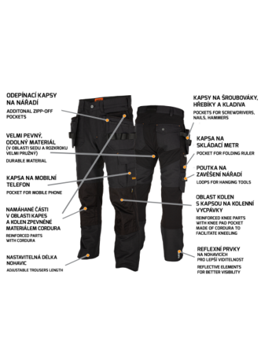 EREBOS Trousers black