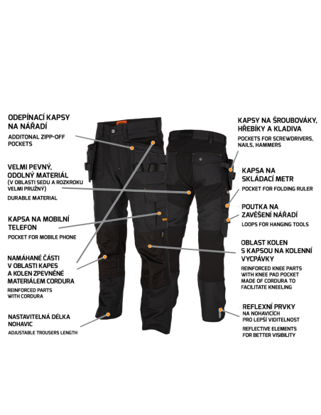 EREBOS Trousers black