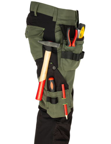 EREBOS Trousers green/black