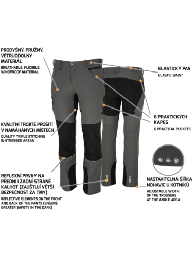 FOBOS Trousers grey/black