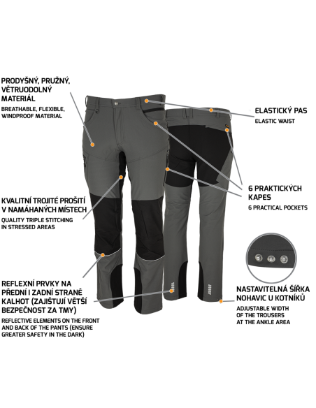 FOBOS Trousers grey/black