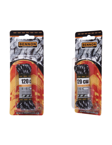 Laces Black-Grey Box 120 cm