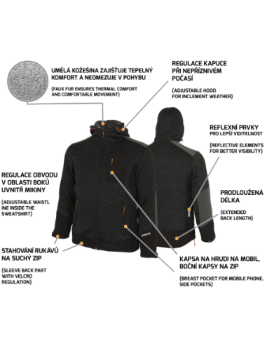 NORTOS Sweatshirt grey/black