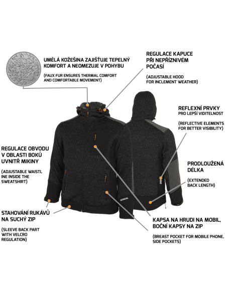 NORTOS Sweatshirt grey/black