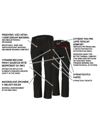 SOLON Trousers black