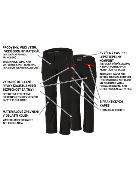 SOLON Trousers black